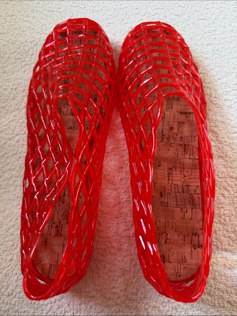 Melissa Red Woven Jelly Sandals